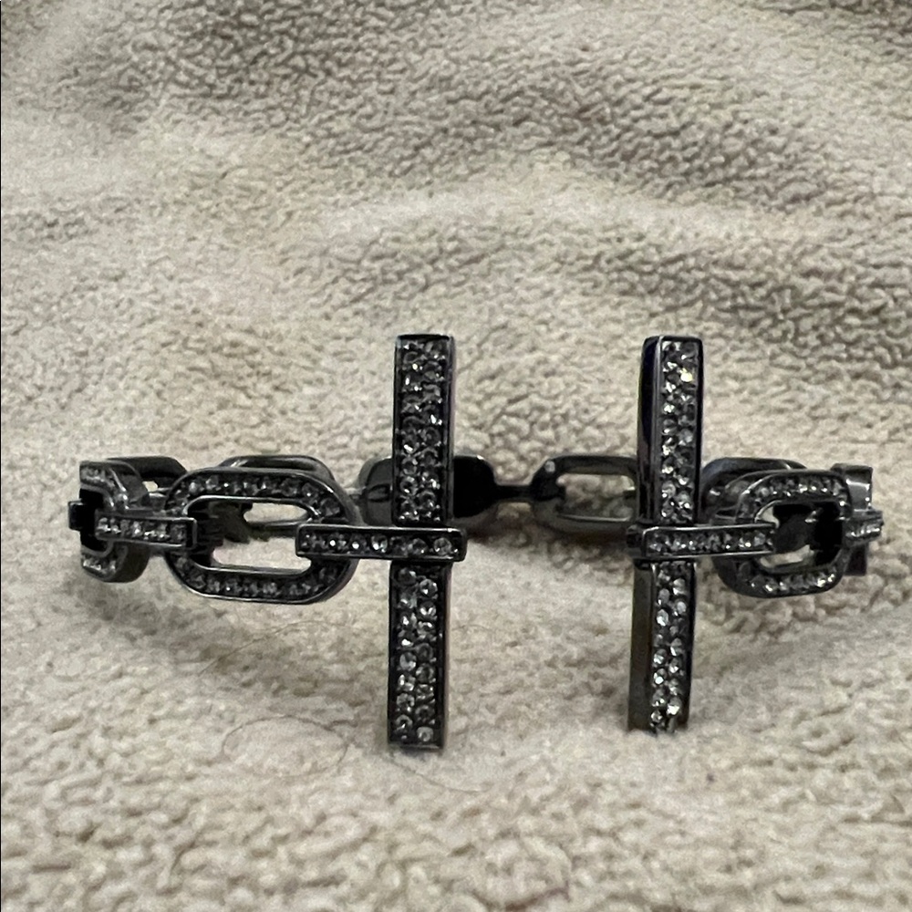 Michael Kors Silver and Black Chain Link Bracelet